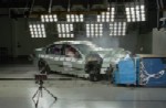 An image of a vehicle being tested at an Australasian new car assessment program facility.